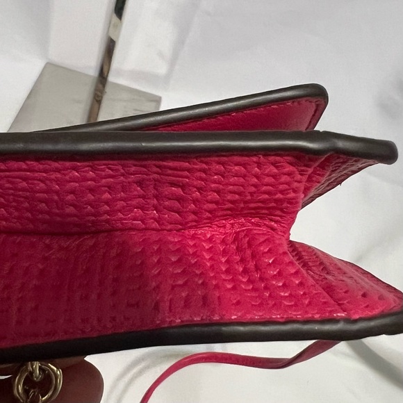 Like 🆕! Coach Madison "Pink Ruby" Embossed Leather Box Shoulder Bag/Crossbody💗 - Picture 8 of 10